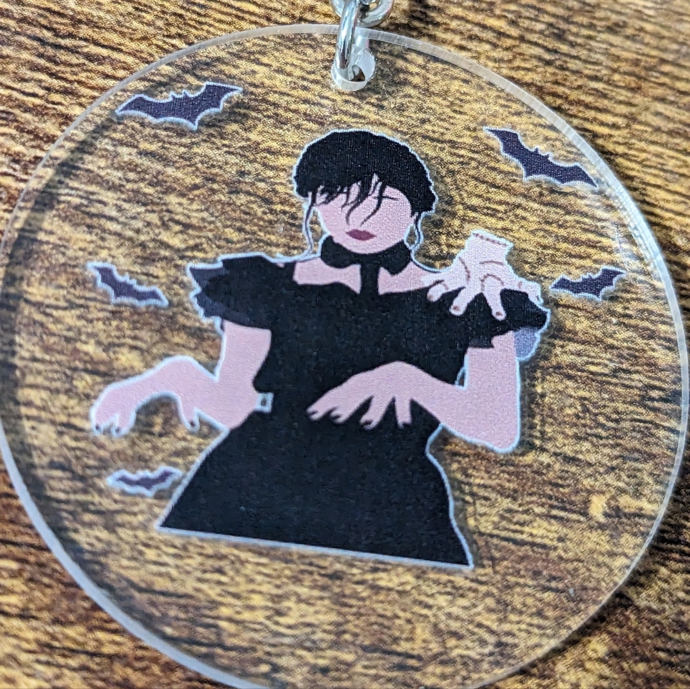 Wednesday Addams Dancing Keychain NEW! - Picture 2 of 4
